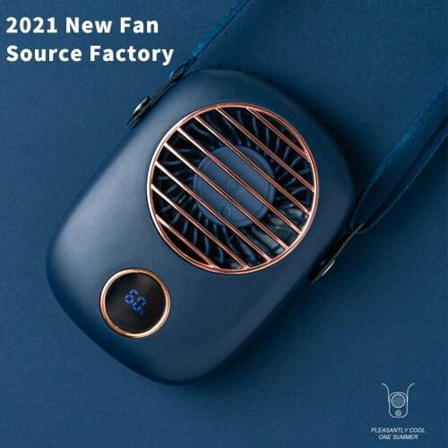 Neck Fan Portable Mini Usb Fans Cooling Handheld 5V Cooler Rechargeable Outdoor Travel Silent Small Display Ventilador portátil