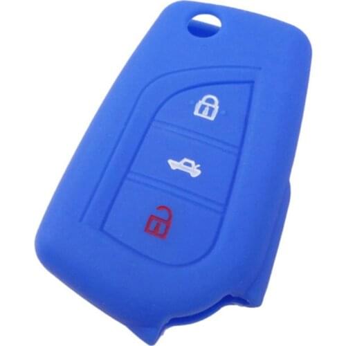 3 Button Car Remote Control Silicone Protective Sleeve Case For Toyota Corolla Remote Control Cover Wear Resistant