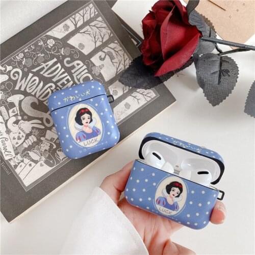 Cute princess Apple AirPods pro wireless earphone protective cover soft shell cartoon blue earphone shell
