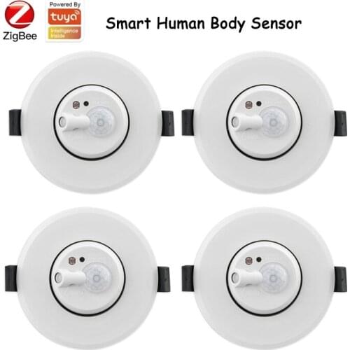 Tuya ZigBee Smart PIR Motion Sensor Ceiling-mounted Human Body Sensor Detector Home Security System Smart PIR Motion Sensor