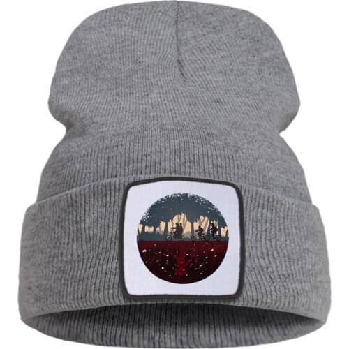Upside Down Stranger Things Printing 2020 Knitted Caps Soft Warm Winter Hat Outdoor Hip Hop Unisex Caps Comfort Creative Caps