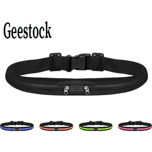 Geestock Running Belt Bag Sports Waist Pack Men Portable Gym PhonePounch Waterproof Waist Bag Women for Jogging Cycling