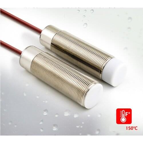 Water and oil proof M18 High temperature 150℃ proximity switch sensor three-wire NPN NO DC 24v metal induction switch