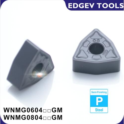 EDGEV CNC Indexable Carbide Inserts WNMG060404 WNMG060408 WNMG332 Lathe Cutter Turning Tools Tungsten Blade Tips Machining steel
