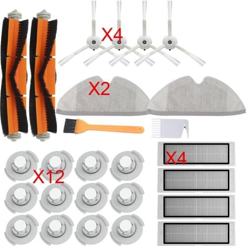 Main Brush Side Brush HEPA Filter Suitable for xiaomi vacuum 2 roborock s50 xiaomi roborock Mi Robot parts filters