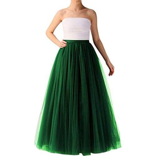 New Autumn 2018 Women Lace Tulle Skirt High waist Floor Length Lace Plus Size Female Tutu Skirts Long Maxi Skirt Female