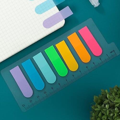 1 pc Memo pad two - headed line drawing pen Fluorescence indicator stickers School Office Sign Supplies(ss-507)