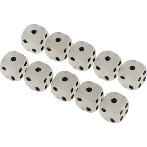10pcs 6-Sided Dices Noctilucent 6-Die for D&D TRPG Game