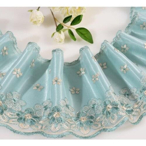 14Yards Wide16cm Mesh Embroidery Lace Fabric Handmade DIY Garment Needlework Sewing Fabric Clothing Accessories Curtain Material