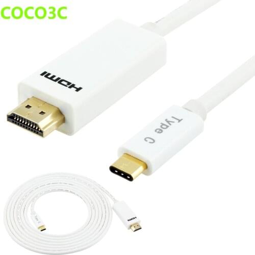 2M / 3M USB 3.1 10Gb/s Type C Male to HDMI Male Port 1080P AV Digital adapter Cable for New Macbook LeTV to output Audio Video