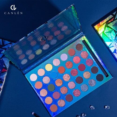 35 color Gemstone Eye Shadow Palette 54 Color Eyeshadow Matte Shimmer Glitter Pigmented Makeup Eye Shadow Waterproof Cosmetic