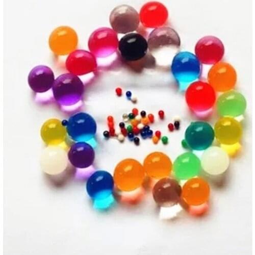 500 Particles /lot Magic Jelly balls water beads Pearl shaped Crystal Soil Water Beads Mud Grow wedding Home Decor hydrogel 7Z