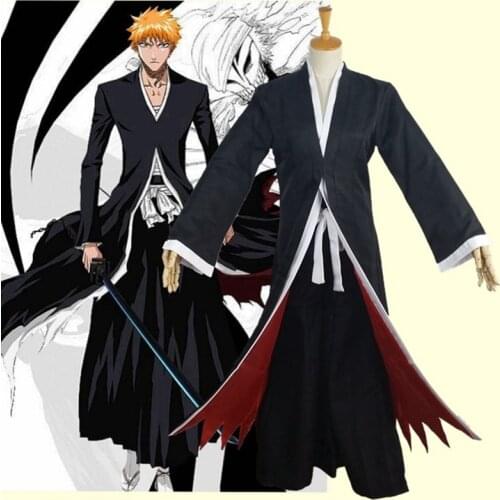 Anime Bleach Kurosaki Ichigo Fullbring New Bankai Look Cosplay Costume Halloween Carnival Ghost Costume Free Shipping