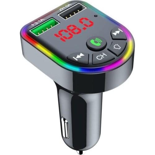 F5 Wireless Bluetooth FM Transmitter Hands free Car Kit MP3 Player USB Charger