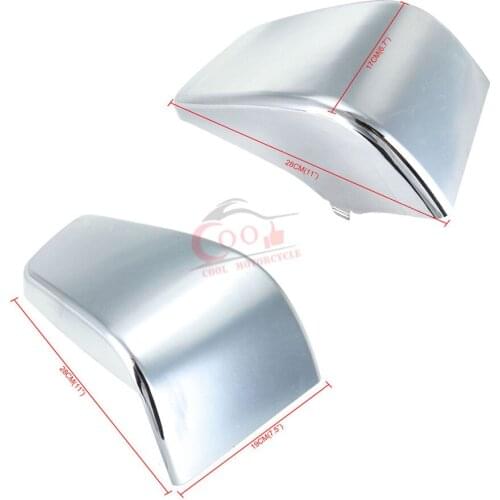 Motorcycle Chrome Battery Side Covers left & Right Fit For Honda Shadow ACE VT400 VT750 97-03 New