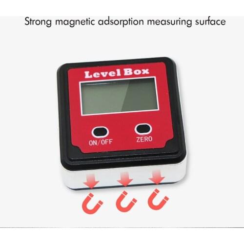 360 Degree Digital Level Box Protractor Precision Electronic Angle Finder Level Gauge Bevel Gauge Inclinometer Magnetic Base
