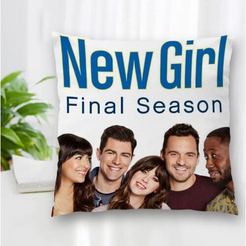 Hot Sale Custom Decorative Pillowcase New Girl TV Show Poster Square Zippered Pillow Cover Best Nice Gift 35X35cm 40x40cm