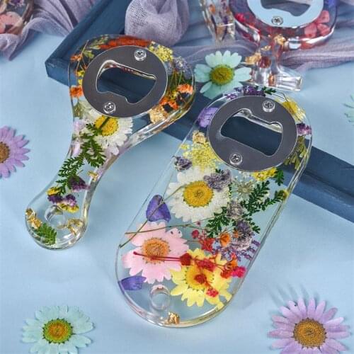 DIY Epoxy Resin Epoxy Beer Wrench Bottle Opener Dried Flower Epoxy Mirror Silicone Mold Bottle Opener Casting Mold
