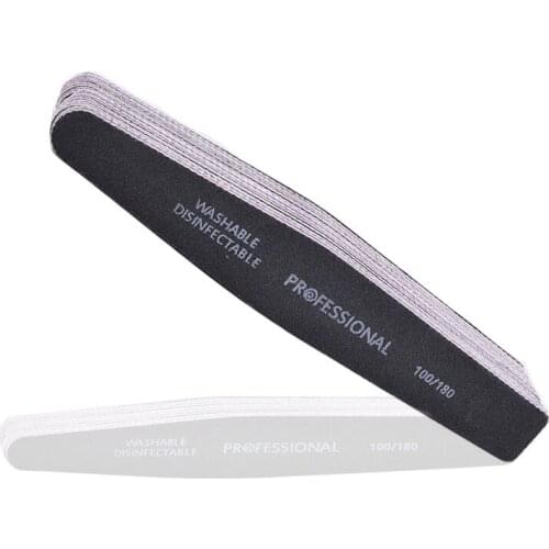 5pcs/lot Double-side Nail Files Block Black Acrylic Professional Lime a Ongle Nail Sanding Buffing Polish Nail Art Accessories