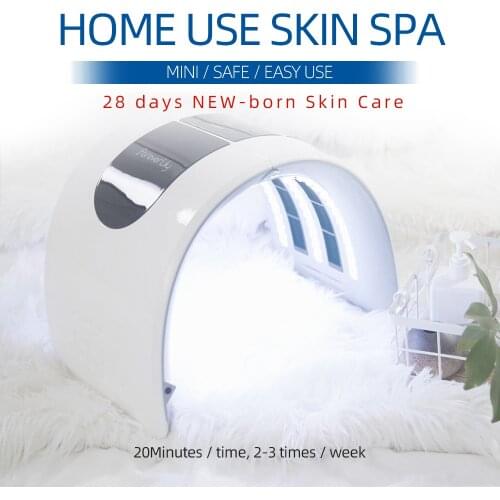 Foreverlily Heating SPA PDT 7 Color LED Light Therapy Photon Facial Skin Care ,Skin Lifting and Rejuvenation ,Wrinkle Remover