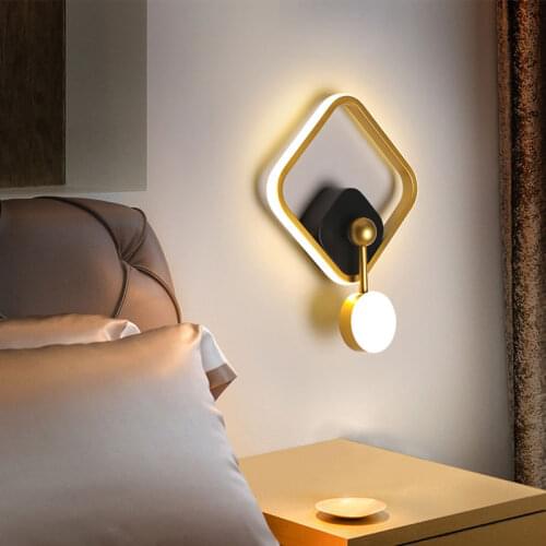 Hot sale led wall lamp indoor golden light luxury wall lamp simple artist home decoration modern living room corridor bedside