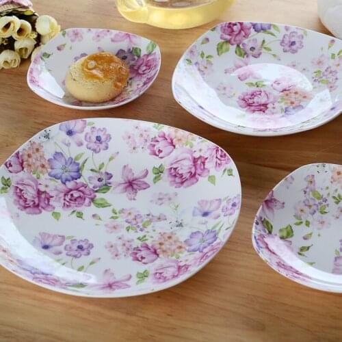Ceramic plate bone china square plate dish dish soup plate deep plate pattern fish plate dinner plate Japanese Korean creativity