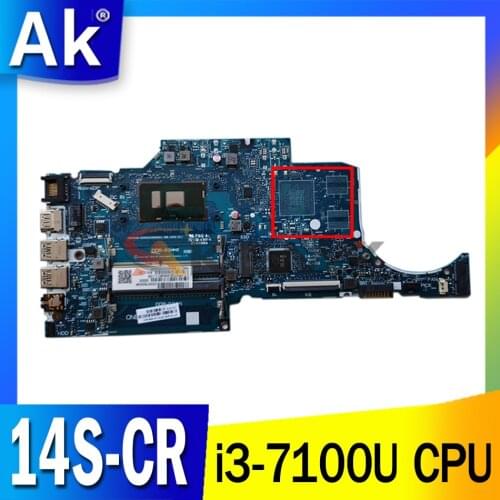 For Hp 14S-CR 14S-CF 14-CF Laptop Motherboard L41568-601 L41568-001 With Core i3-7100U Processor DDR4 MB 100% Tested Fast Ship