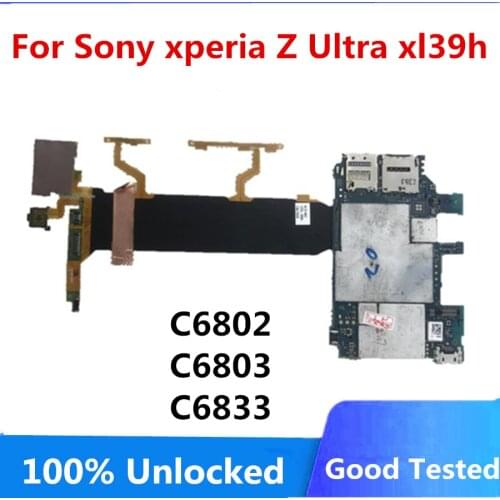 For Sony Xperia Z Ultra XL39H C6802 C6803 C6833 Motherboard Unlocked Mainboard With Chips Logic Board Replacement 16GB