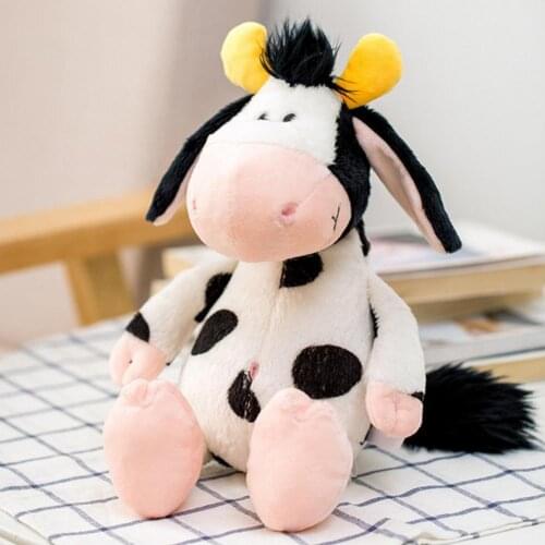 Cute Cartoon Cow Cattle Soft Plush Doll Sleeping Toy Kids Gift Home Decoration
