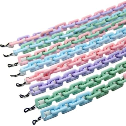 Fashion Acrylic Big Glasses Chains Lanyard For Women Girls Anti-slip Sunglasses Chain Eyeglasses Cord Holder Neck Strap Rope