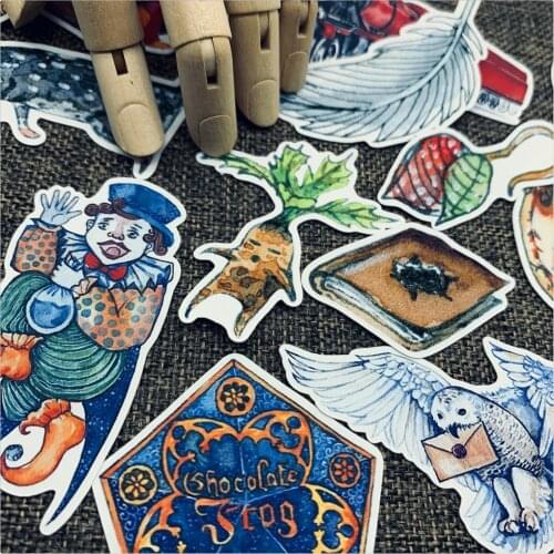 33 PCS\SET Magic Academy Series Tools Mask Key Books Words Decoration Diy Ablum Diary Scrapbooking Label Sticker Stationery