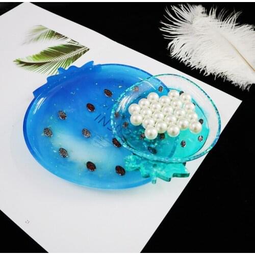 2021 New Silicone Mould DIY Crystal Epoxy Tray Resin Mould DIY Resin Molds for Jewelry Silicone Mold Strawberry Fruit Tray