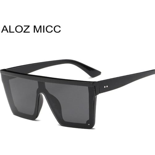 ALOZ MICC Women Oversized Sunglasses Men Square Vintage Sunglasses Women Big Frame Retro Sun Glasses Female Goggle UV400 Q437