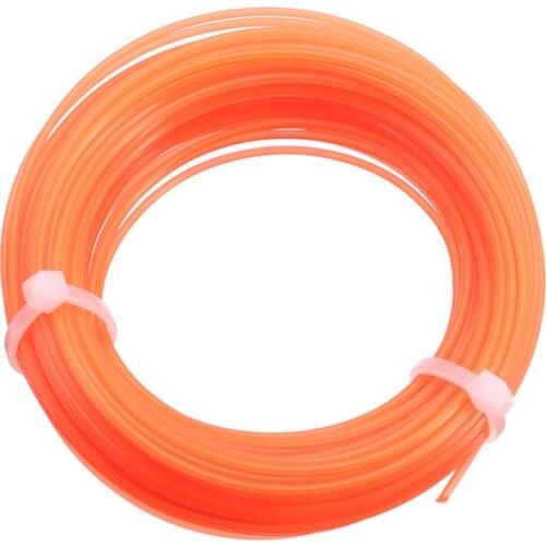 Orange-Red Nylon Trimmer Line Rope Roll Cord Wire String Tough and Flexible for Grass Strimmer Grass Cutting Supplies 15m x 3mm