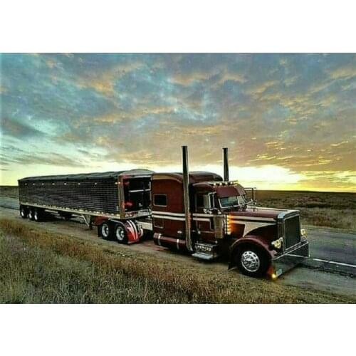 Full Square / Round 5D DIY Diamond Painting Landscape Truck 3D Diamond Embroidery Pictures Mosaic Art Kits Home Decoration CV540