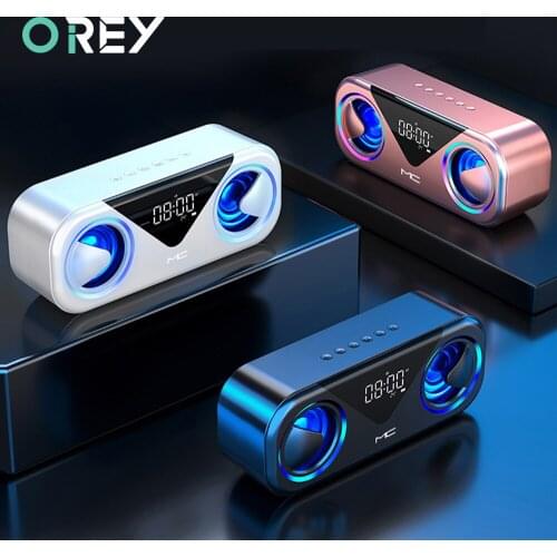 Portable Radio LED Bluetooth Speakers Alarm Clock Alto-falantes Subwoofer Home Theater Boombox Sono Mini Smart Wireless Speaker