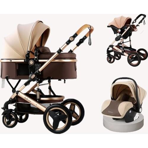 Fast Free shipping Free Duty Baby stroller can sit and lie high landscape stroller fold shock-absorbing pram 0 to 3-4 years