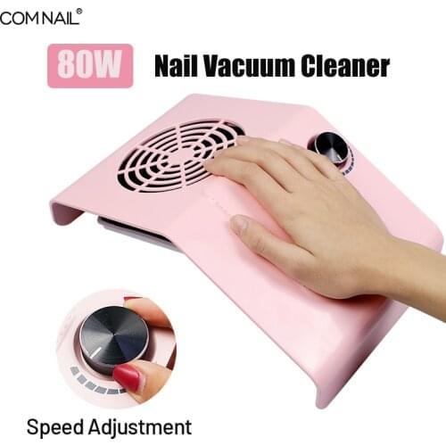 80W High Power Nail Vacuum Cleaner Strong Suction For Manicure Nail Dust Collector Nail Salon Tool Dust Bag Nail Art Equipment
