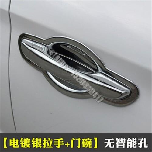 Car styling ABS Chrome Door Handle Bowl Trim Door Handle Cover For Hyundai Solaris Verna i25 Accent Grand Avega 2017-2019