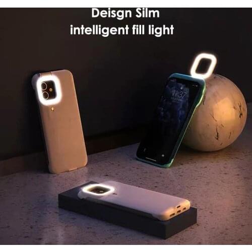 Flash light for iphone 12 Selfie LED Ring Light for Iphone Case with Led light phone Case for Iphone 11 pro Max Xs X XR 7/8 Plus