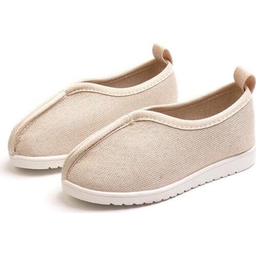 Boys Hanfu shoes kids cloth sneakers shoes tendon bottom soft children canvas shoes girls fashion handmade shoes national style