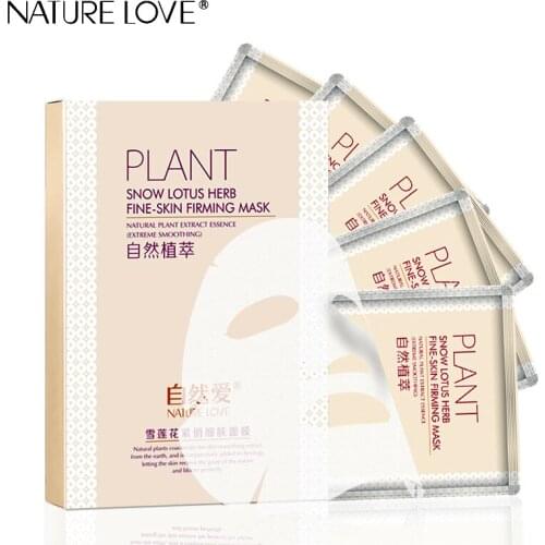 NATURE LOVE Snow Lotus Herb Facial Mask Firming Anti Wrinkle Anti-Aging Hydrating Whitening Moisturizing Acne Treatment