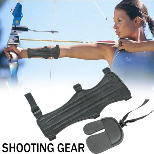 Bow And Arrow Arms Archery Fingers Shooting Protective Gear Recurve Bow Armguard Finger Set Outdoor Hunting Shooting Accessories