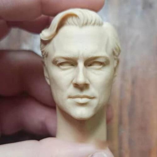 In Stock 1/6th Leonardo White Head Sculpture Little Plum The Wolf of Wall Street Unpainted DIY For Usual 12inch Doll Action