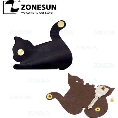 ZONESUN Custom Leather Key Chain Die Cuts For Handmade Key Cover Cat Key Fob Hang Decoration Cutting Clicker Die Steel Rule Die