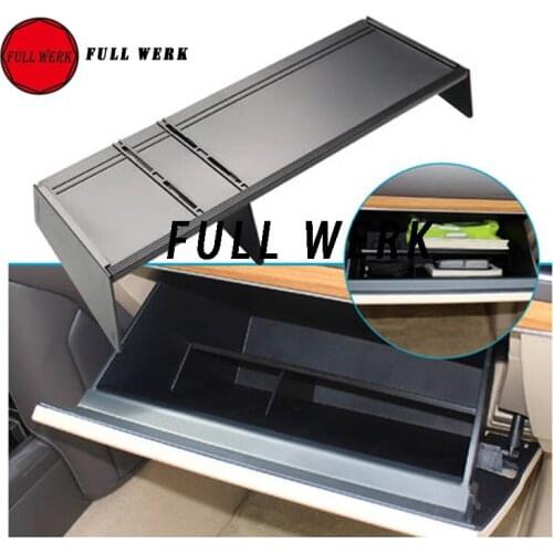 1 Set ABS Car Copilot Storage Box Partition Plate Center Console Glove Box Interval Organizer for Prado 10-19 Interior Accessory