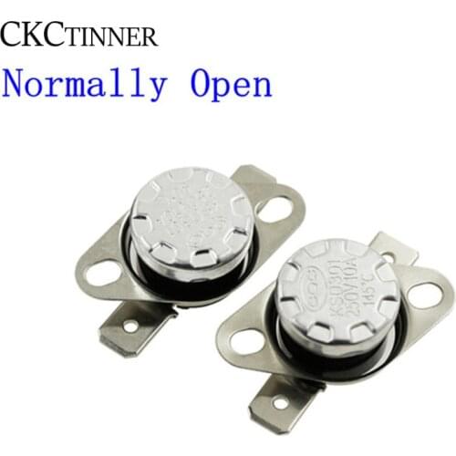 1pcs 10A 250V 40-130 degree KSD301 Normally open Temperature Switch Thermostat 40 45 50 55 60 65 70 75 80 85 90 95 100 110 120