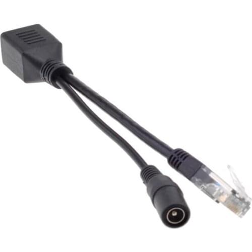 100PCS POE Cable Passive Power Over Ethernet Adapter Cable POE Splitter RJ45 Injector Power Supply Module