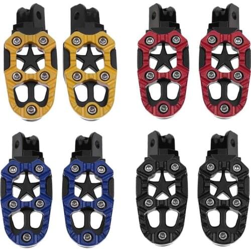 2pcs Universal 8mm Metal Motorcycle Foot Pegs Pedals Footrests with Spring