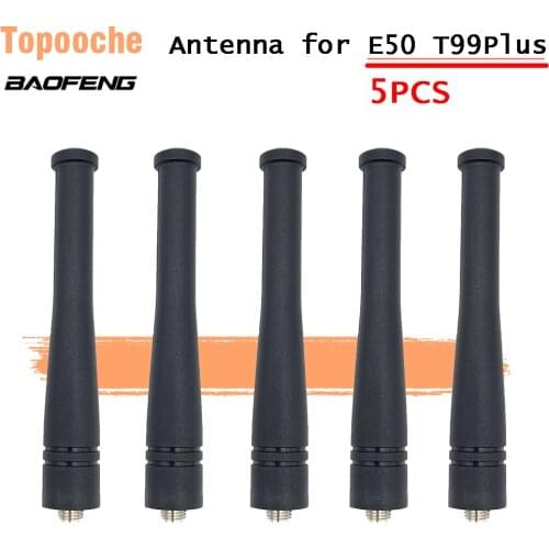 5PCS Original Baofeng E50 Antenna UHF 400-480MHz BF-T99plus Antenna Walkie Talkie Antenna for E50 T99plus Two Way Radio